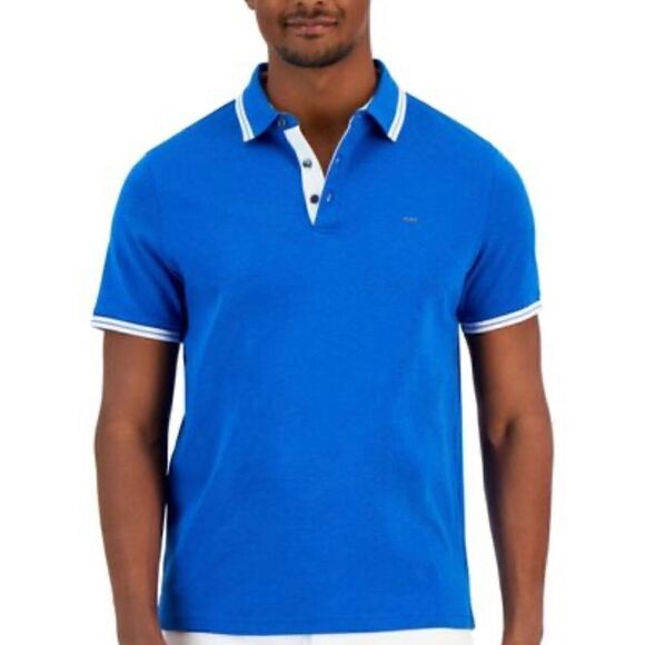 Michael Kors Greenwich Polo Tipped Collar Royal Blue - Picture 2 of 11